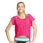 Women's Colosseum Caribbean Burnout Cropped Yoga Tee, Size: Xl, Ovrfl Oth