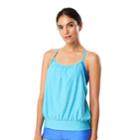 Women's Speedo 2-in-1 Tankini Top, Size: Large, Turquoise/blue (turq/aqua)