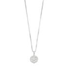 Forever Classic Sterling Silver 1 1/5 Carat T.w. Lab-created Moissanite Cluster Pendant, Women's, Size: 18, White