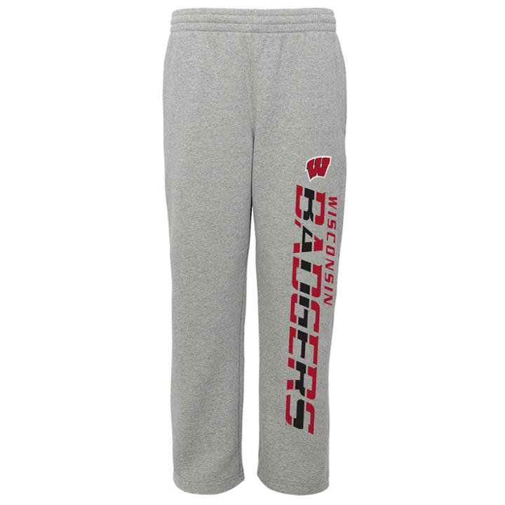 Boys 8-20 Wisconsin Badgers Fleece Lounge Pants, Size: L 14-16, Grey