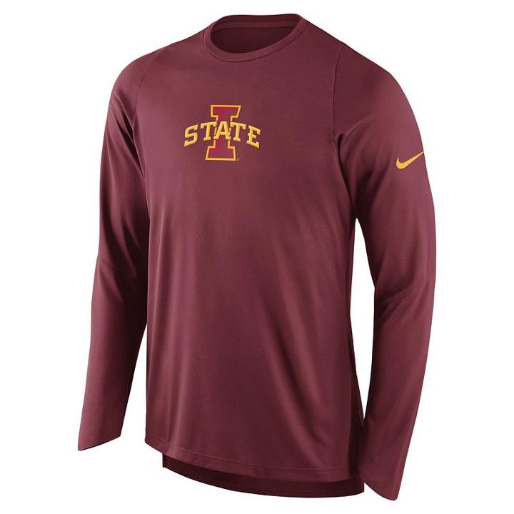 Men's Nike Iowa State Cyclones Elite Shooter Long-sleeve Tee, Size: Xxl, Red