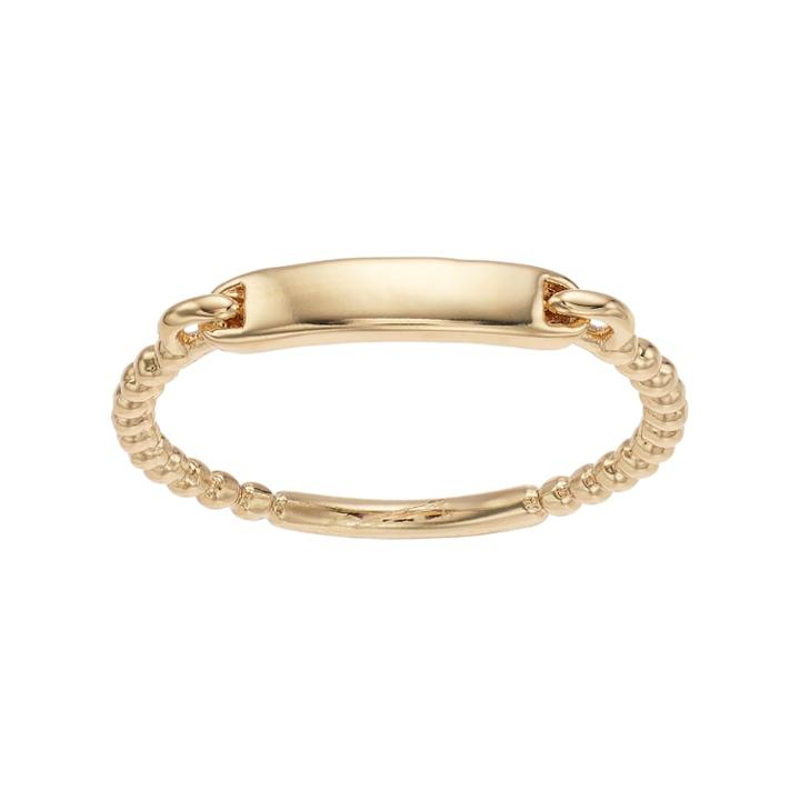 Lc Lauren Conrad Textured Bar Ring, Women's, Size: 7, Gold