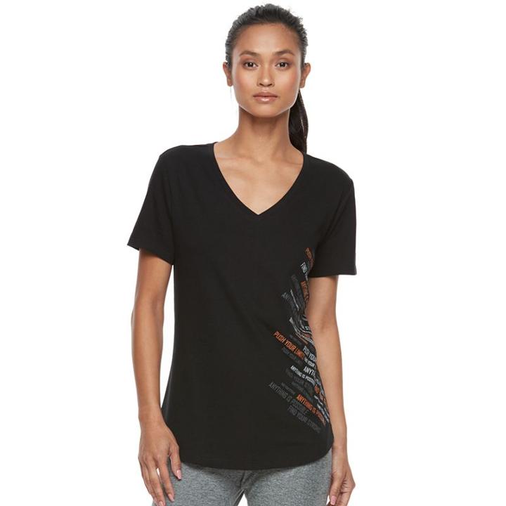 Tek Gear, Women's &reg; Dry Tek V-neck Tee, Size: Medium, Oxford
