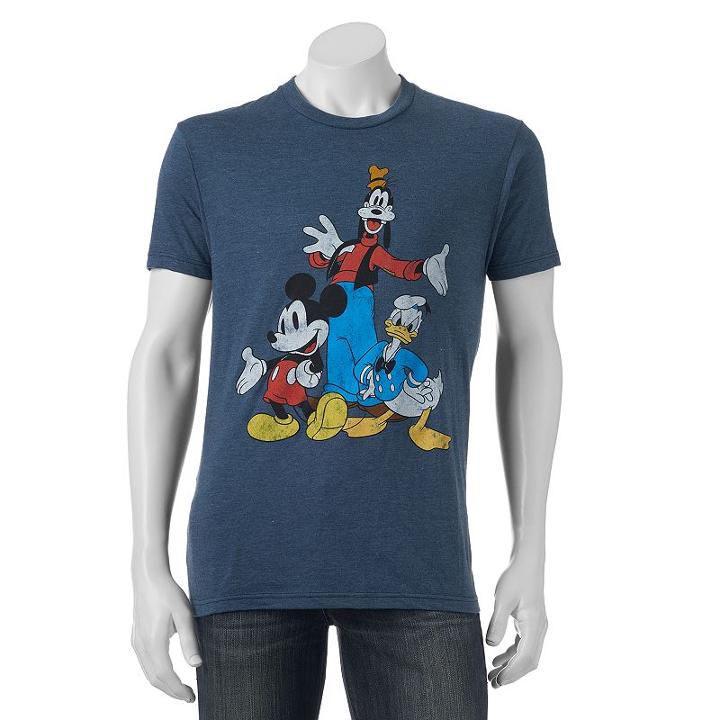 Men's Disney's Mickey Mouse, Goofy & Donald Duck Trio Tee, Size: Small, Green Oth