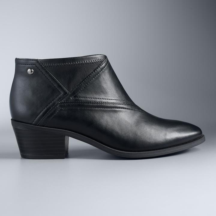 Simply Vera Vera Wang Magpie Women's Ankle Boots, Size: Medium (9), Black