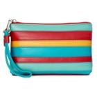 Ili Striped Leather Wristlet, Women's