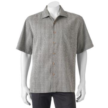 Men's Batik Bay Casual Button-down Shirt, Size: Small, Black