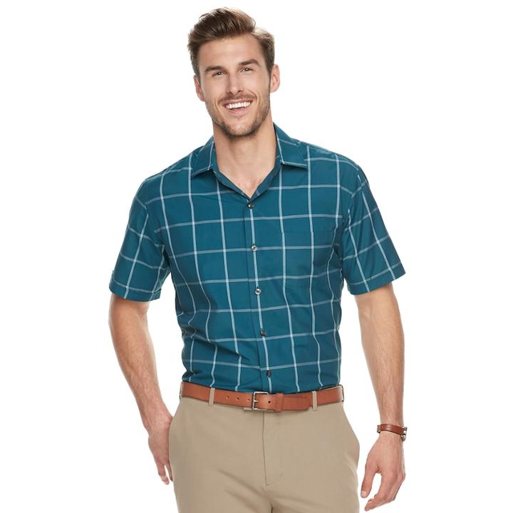 Big & Tall Van Heusen Air Classic-fit Button-down Shirt, Men's, Size: 4xb, Turquoise/blue (turq/aqua)