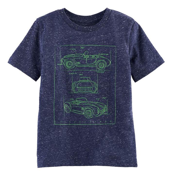 Boys 4-10 Jumping Beans&reg; Cars Glow-in-the-dark Graphic Tee, Size: 7, Blue Other