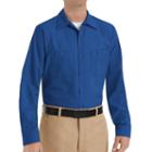 Red Kap, Men's Classic-fit Industrial Button-down Work Shirt, Size: Medium, Blue