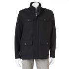 Men's Dockers Wool-blend 4-pocket Military Jacket, Size: Small, Black