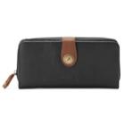 Stone & Co. Nubuck Zip-around Checkbook Holder Wallet, Women's, Grey (charcoal)