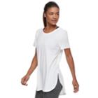 Women's Tek Gear&reg; High Slit Tunic Tee, Size: Small, White