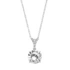 100 Facets Of Love Sterling Silver Lab-created White Sapphire Pendant, Women's, Size: 18
