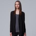 Women's Simply Vera Vera Wang Open Stitch Cardigan, Size: Small, Black