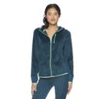 Juniors' So&reg; Sherpa Zip-up Hoodie, Girl's, Size: Large, Turquoise/blue (turq/aqua)