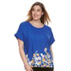 Plus Size Apt. 9&reg; Embellished Top, Women's, Size: 2xl, Blue