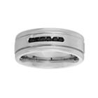 Lynx Cubic Zirconia Stainless Steel Band - Men, Size: 10, Black
