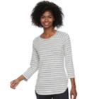 Women's Sonoma Goods For Life&trade; Supersoft Crewneck Tee, Size: Medium, Silver