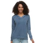 Women's Sonoma Goods For Life&trade; Hooded French Terry Sweater, Size: Xl, Blue (navy)