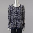 Women's Simply Vera Vera Wang Print Popover Top, Size: Xl, Purple