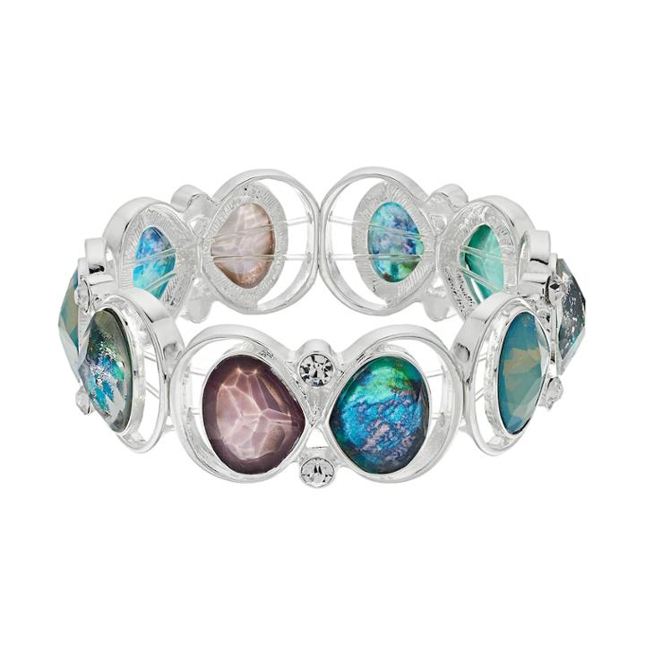 Dana Buchman Silver Tone Stretch Bracelet, Women's, Blue