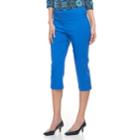 Women's Dana Buchman Millennium 21-in. Lace-hem Capris, Size: Xl, Med Blue