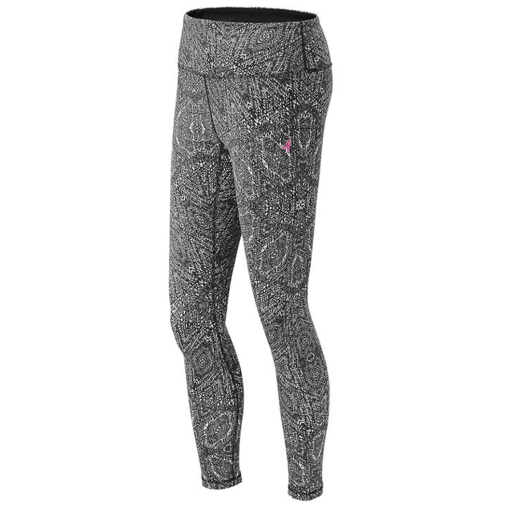 Women's New Balance Lace Up For The Cure Transform High-waisted Tights, Size: Large, Silver