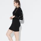 K/lab Mockneck Sweater Dress, Girl's, Size: Xs, Black