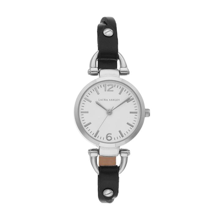 Laura Ashley Women's Twisted Band Watch, Size: Small, Black