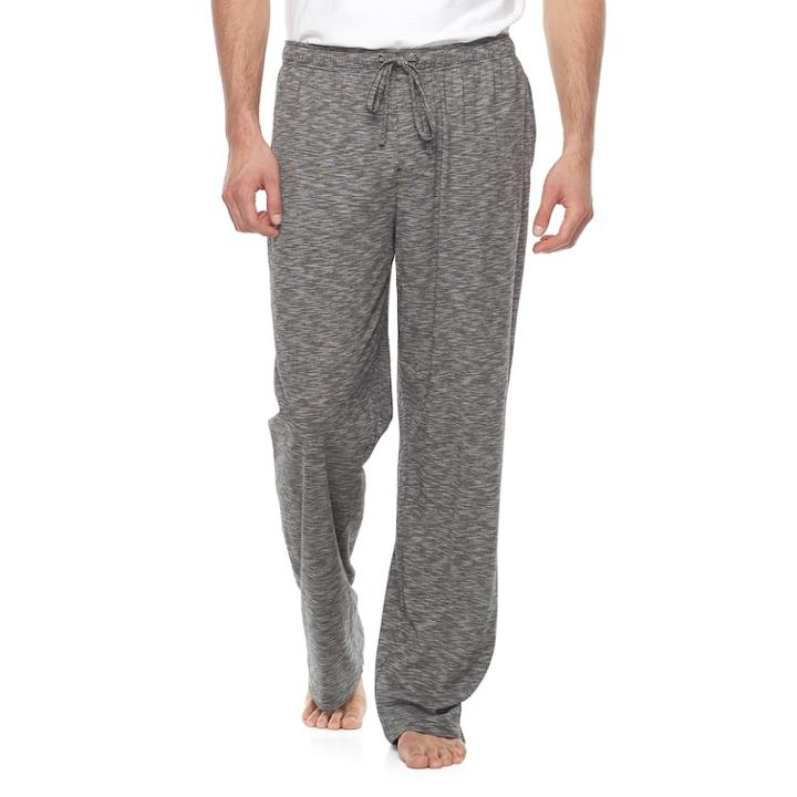 Big & Tall Croft & Barrow&reg; Slubbed Knit Lounge Pants, Men's, Size: Xl Tall, Black