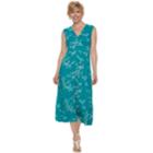 Women's Croft & Barrow&reg; Print Surplice Midi Dress, Size: Xs, Dark Blue