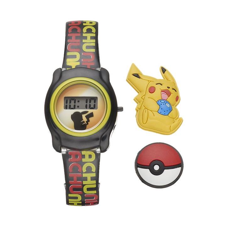 Pokmon Pikachu Kids' Digital Charm Watch, Boy's, Size: Medium, Black