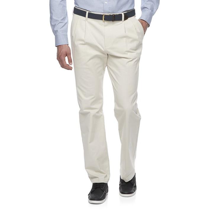 Big & Tall Croft & Barrow&reg; Classic-fit Easy-care Stretch Pleated Khaki Pants, Men's, Size: 46x29, Med Beige