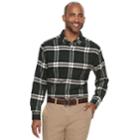 Men's Croft & Barrow&reg; Classic-fit Patterned Flannel Button-down Shirt, Size: Small, Dark Green