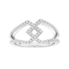 Sterling Silver 1/4 Carat T.w. Diamond Openwork Ring, Women's, Size: 5, White