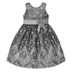 Girls 7-16 & Plus Size American Princess Glitter Flower Illusion Dress, Girl's, Size: 14, Silver