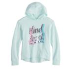 Girls 7-16 & Plus Size So&reg; Fleece Pullover Graphic Hoodie, Size: 12, Turquoise/blue (turq/aqua)