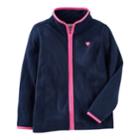 Girls 4-12 Oshkosh B'gosh Microfleece Zip Jacket, Size: 4, Med Blue