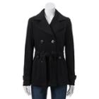 Juniors' J-2 Double-breasted Fleece Jacket, Girl's, Size: Large, Black