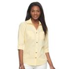 Women's Croft & Barrow&reg; Knit-to-fit Shirt, Size: Xl, Brt Yellow