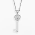 Insignia Collection Nascar Matt Kenseth Sterling Silver 20 Heart Key Pendant, Women's, Size: 18, Grey