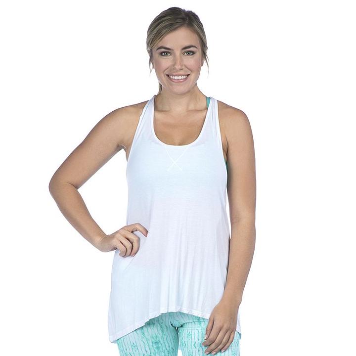 Women's Pl Movement By Pink Lotus Warrior One Yoga Tank, Size: Large, White