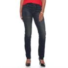 Petite Apt. 9&reg; Modern Fit Comfort Waistband Straight-leg Jeans, Women's, Size: 12 Petite, Black