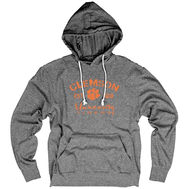 Men's Clemson Tigers Hooded Tee, Size: Small, Gray