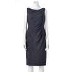 Women's Jessica Howard Ruched Glitter Sheath Dress, Size: 8, Silver