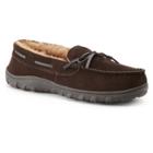 Men's Chaps Suede Moccasin Slippers, Size: Xxl, Brown