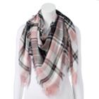 Women's Candie's&reg; Pink Plaid Square Scarf, Med Pink