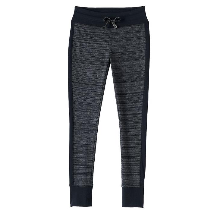 Girls 7-16 & Plus Size So&reg; Contrast Side Stripe & Cuff Leggings, Size: 7-8, Black