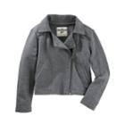 Girls 4-12 Oshkosh B'gosh Moto Jacket, Size: 6x, Light Grey